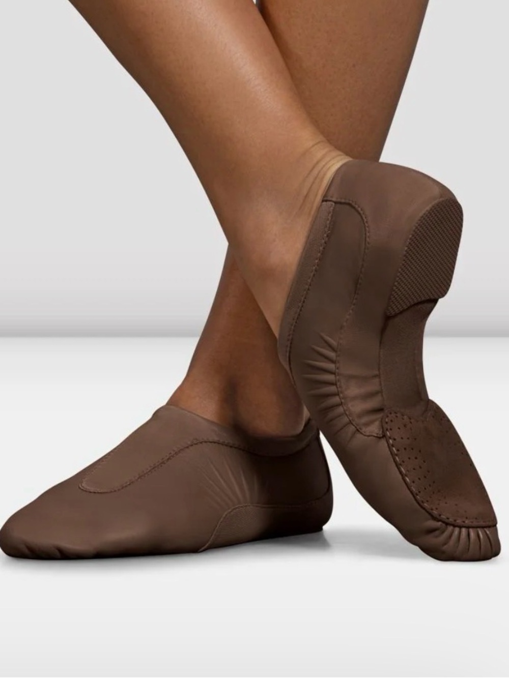 Pulse Women’s Brown Slip-On Dance Shoes